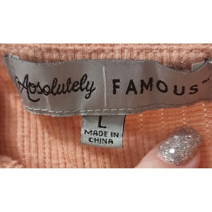 Absolutely Famous Tie-Front Top Square Neck Sleeveless Casual Size L - Image 3