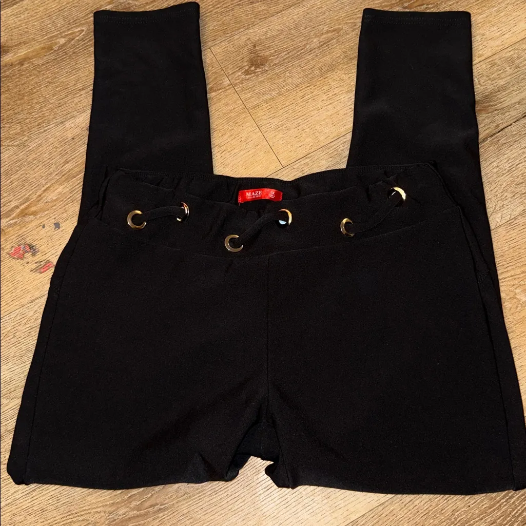 Maze Black Pants with Gold Eyelets size 1X - Image 2