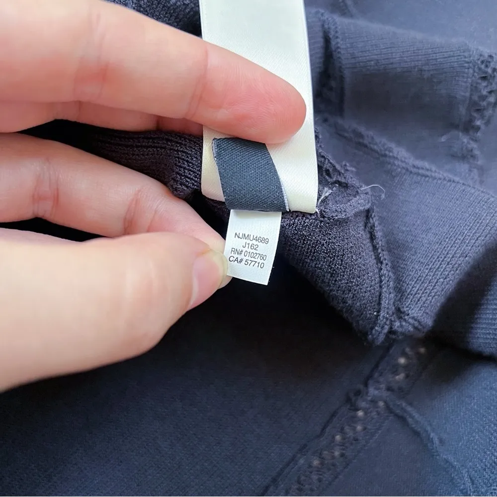 Kate Spade • Open Cable Sweater Dress black knit fit & flare sleeveless a-line - Image 7