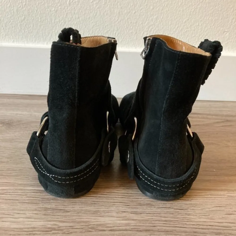 Isabel Marant Etoile Ralph Gaucho Black Suede Ankle Boots Size EU 37 - Image 7