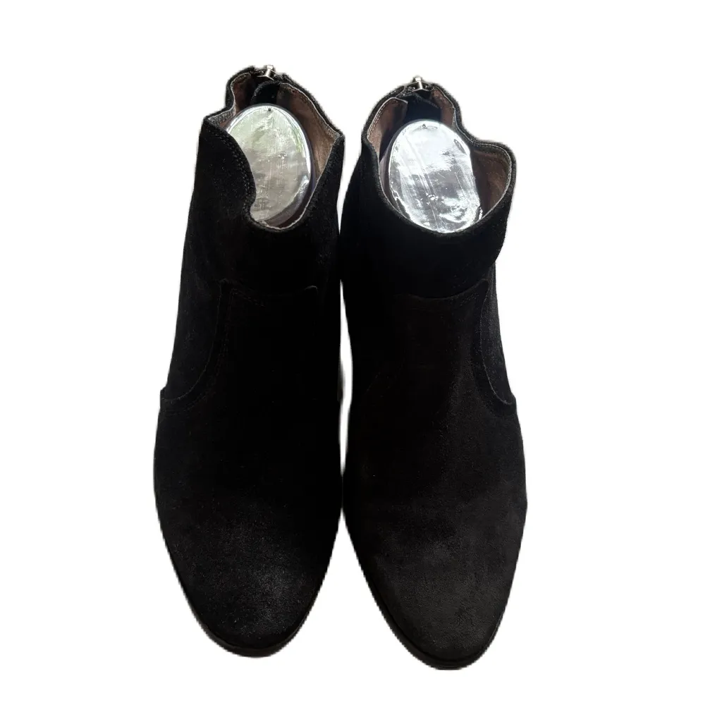 Seychelles Black Suede Boots Booties Size 9 Western Block Heel Womens Boot - Image 8