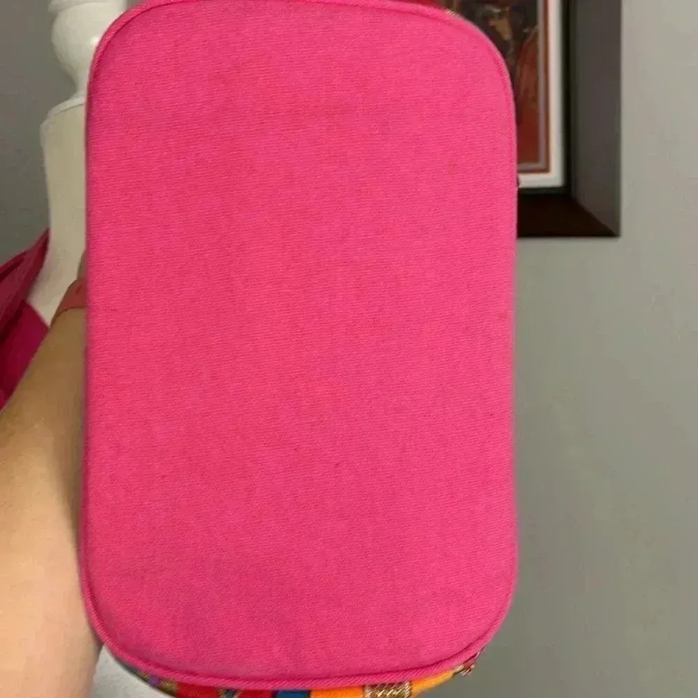 Laurel Burch Colorful Cat Purse Tote Bag Pink Feline Cat Lover Artsy Funky Blue - Image 6