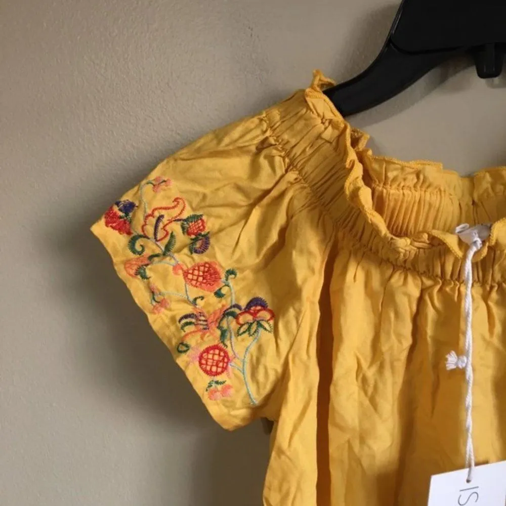 NWT Isa & Ella medium yellow short sleeve top Yellow - Image 3