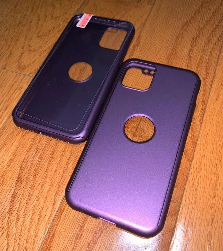 iPhone 11 Pro Max Fashion 360 Shockproof Case Violet Purple - Image 4