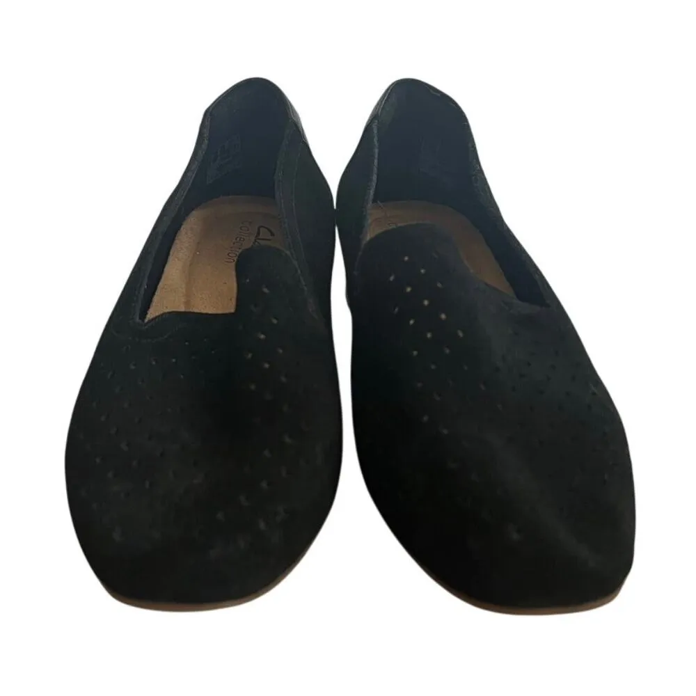 Clarks Collection Juliet Hayes Women's Black Perforated Loafers Shoes Size 9 - Image 2