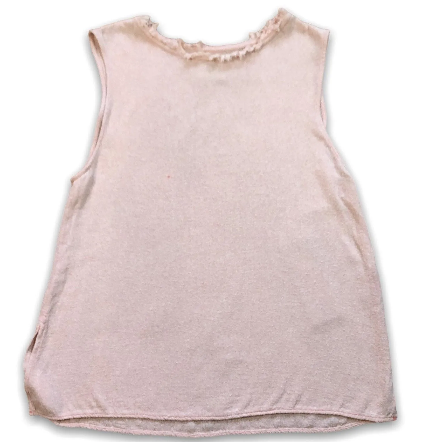 Tina + Jo Silk Noil Raw Neck Muscle Tee Women's Size Small NWT New - Image 3