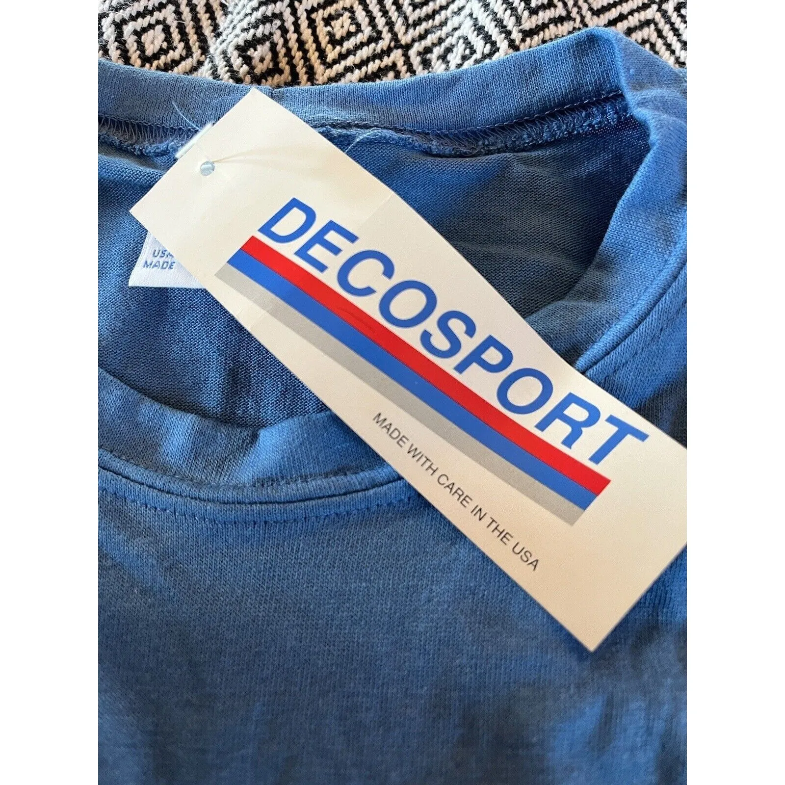 Decosport 3/4 Sleeve Single Stitch VTG 90s One Size T - Image 4