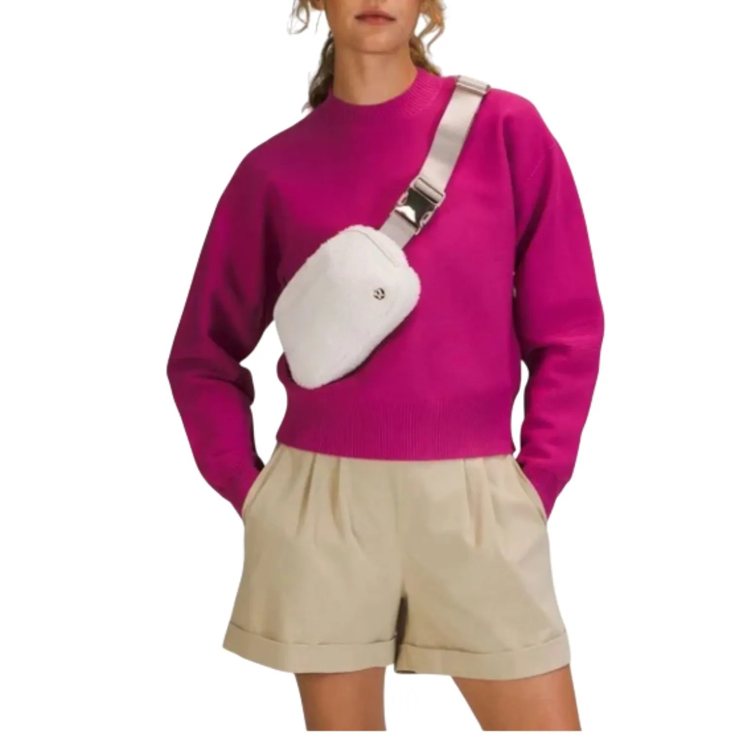 LULULEMON Everywhere Fleece Belt Bag 1L Ivory Everyday Travel Lifestyle Sporty - Image 4