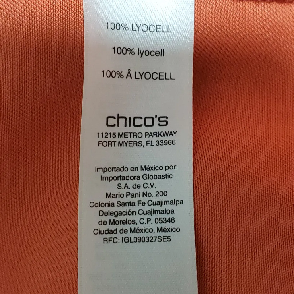 Chico's ‎ Women's Soft orange  Ruffle Jacket Size XL / 3 - Image 9