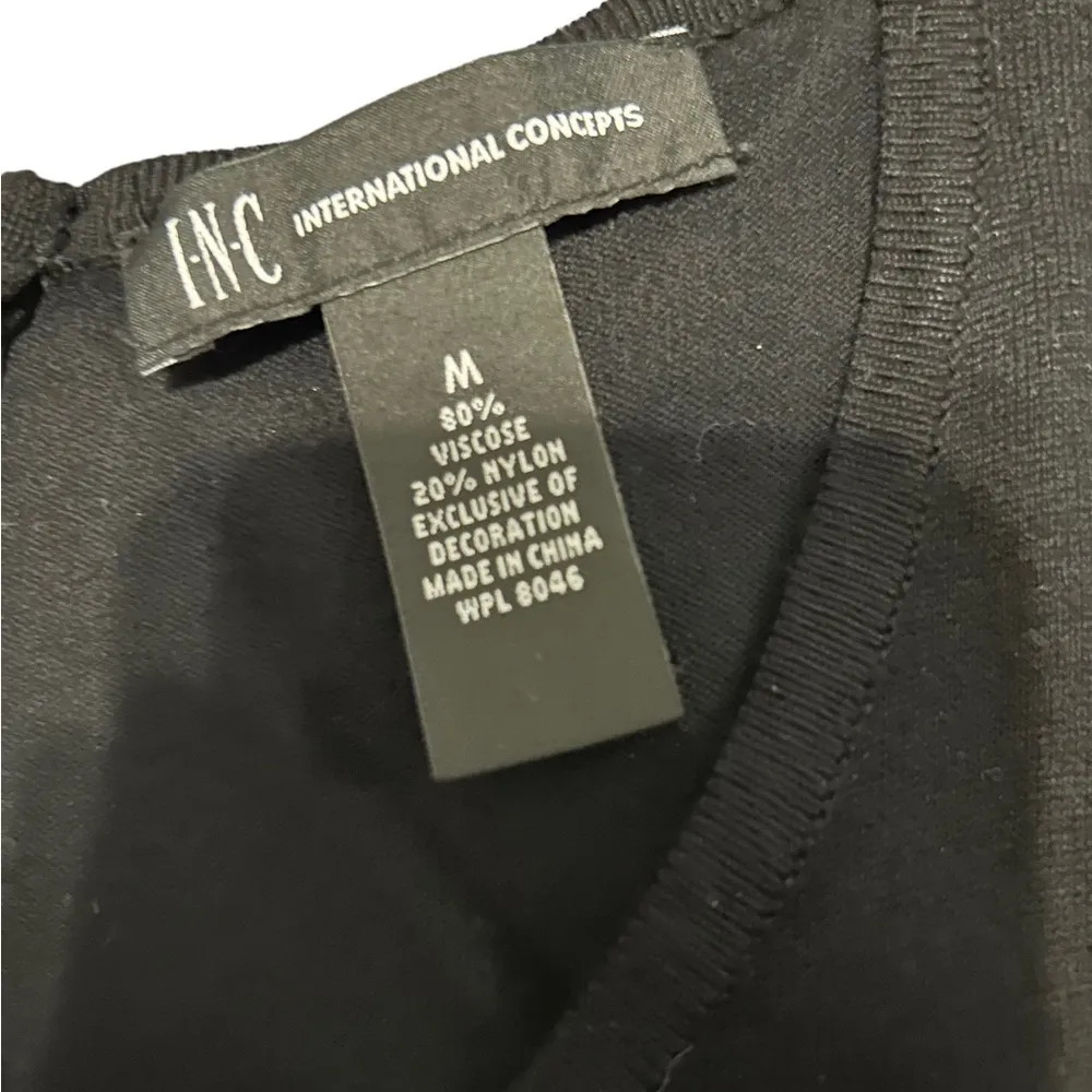 I.N.C Black long sleeve Lightweight Sweater size medium NWT - Image 3