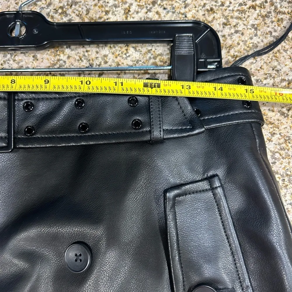Anthropologie Blank NYC Faux Leather Black Mini Skirt NWT - Image 6