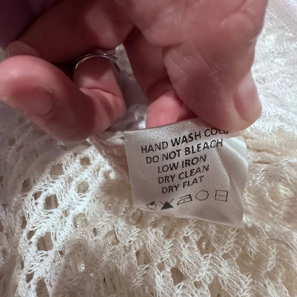 HOUSE OF HARLOW X REVOLVE WOMENS XS CROCHÉT SWEATER White - Image 9