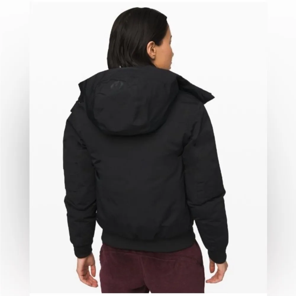 Lululemon Winter Warrior Bomber Black Parka Black Size 4 NEW - Image 3