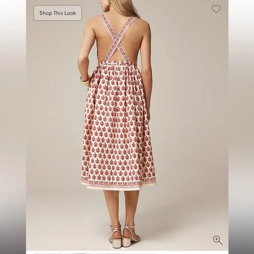J.Crew Embroidered apron dress in block print - Image 3