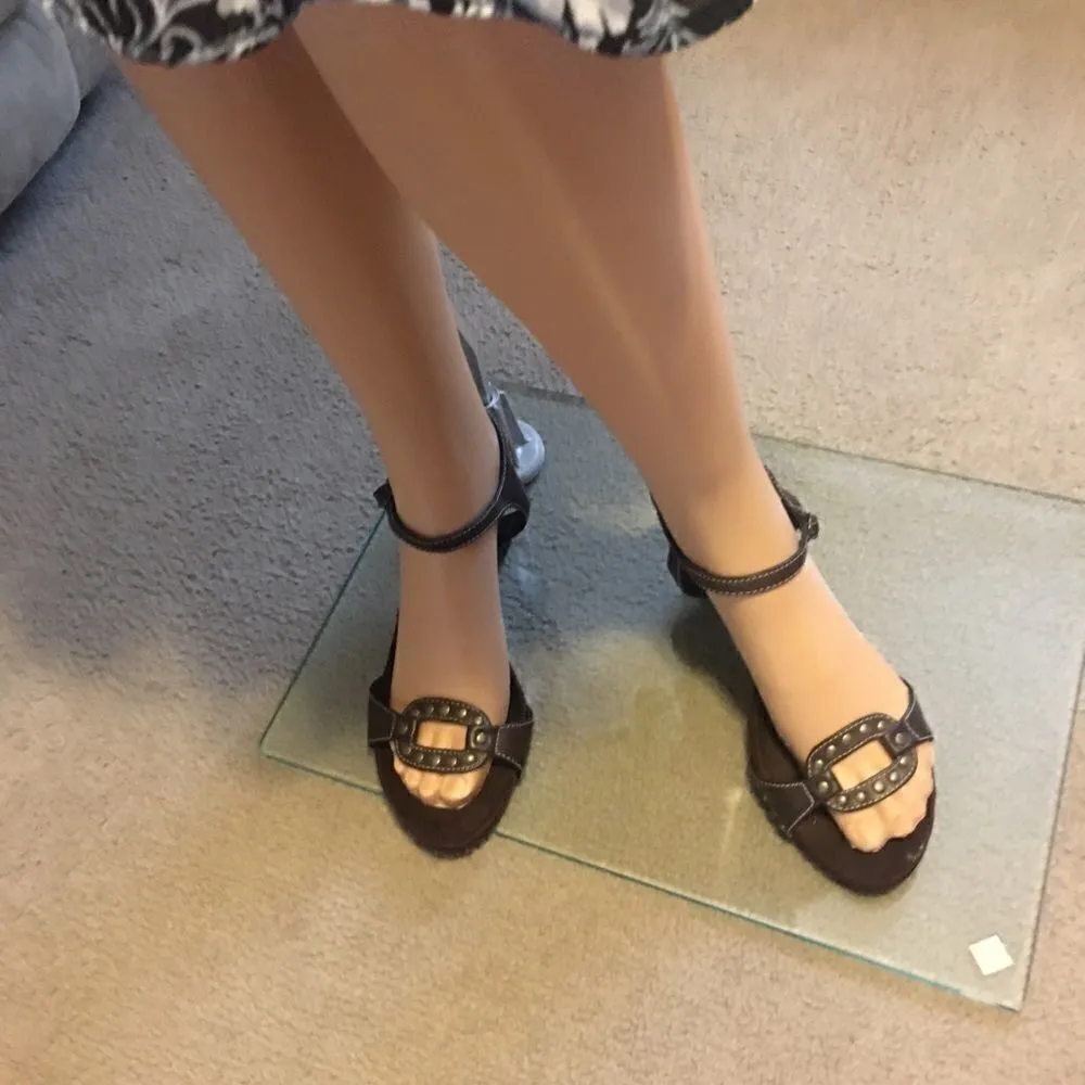 Unlisted Brown High Heel Sandals Size 8 - Image 3