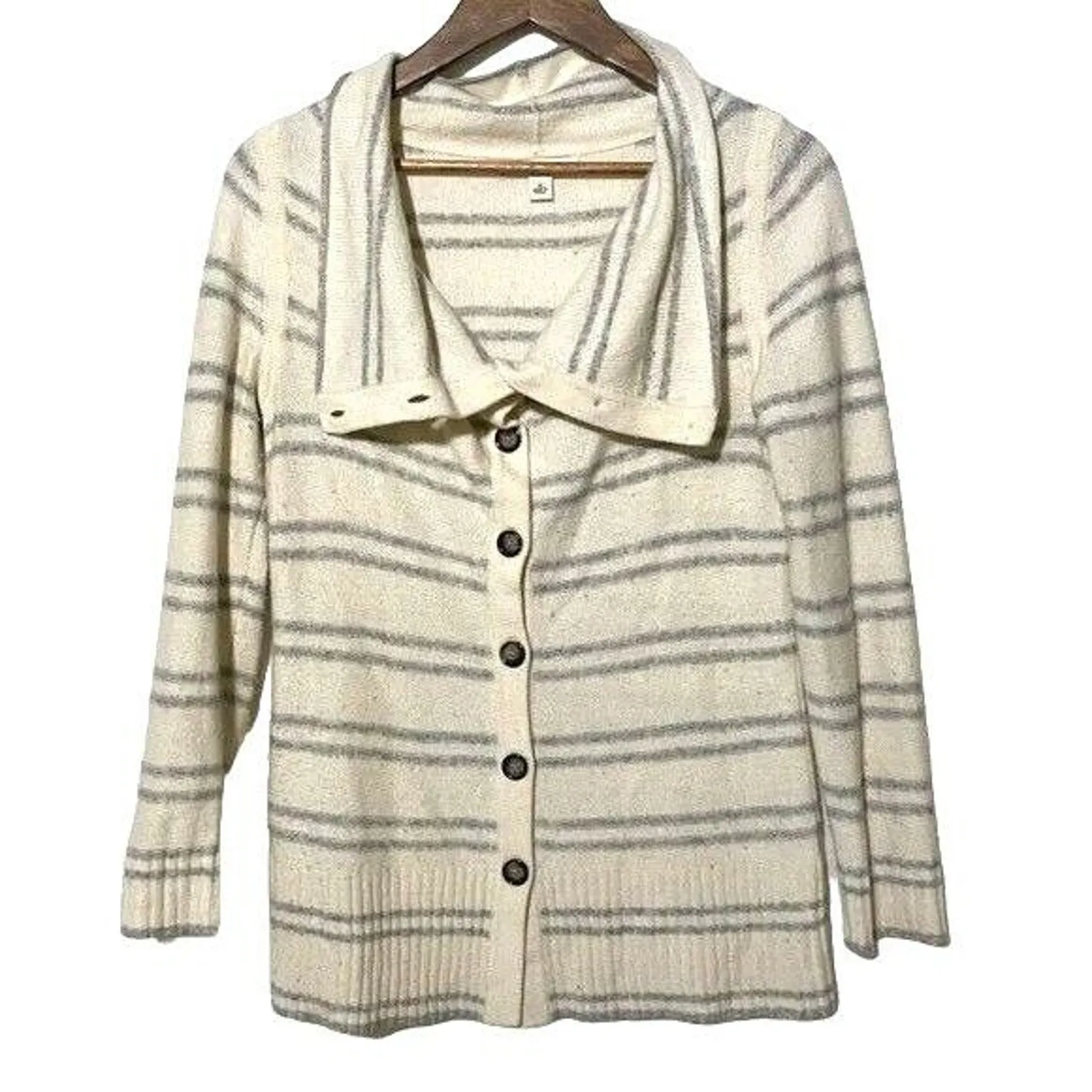 Banana Republic Lambswool Cashmere Blend Gray Cardigan Sweater Medium - Image 2