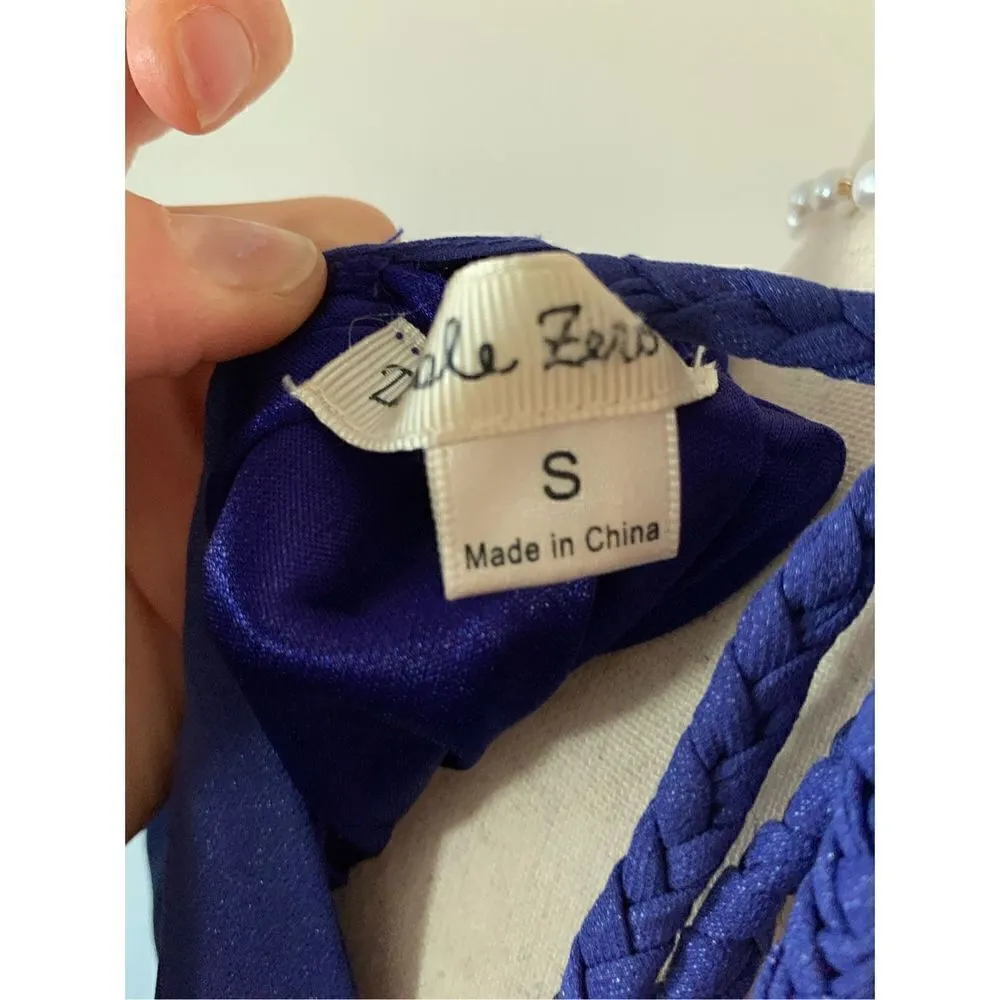 Blue hight low dress sparky size small - Image 5