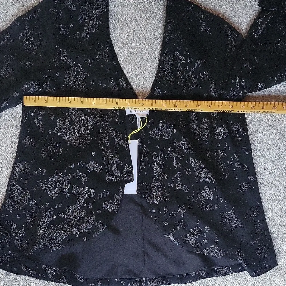 BCBGeneration Cocktil Draped Classic Jacket Black  Size M - Image 4