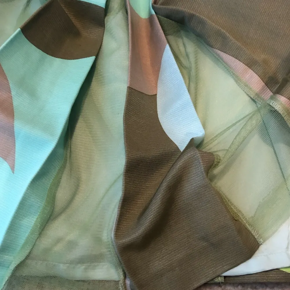 Jessica | 👗Women abstract print tropical Ruffle Wrap Dress Size 4 - Image 9