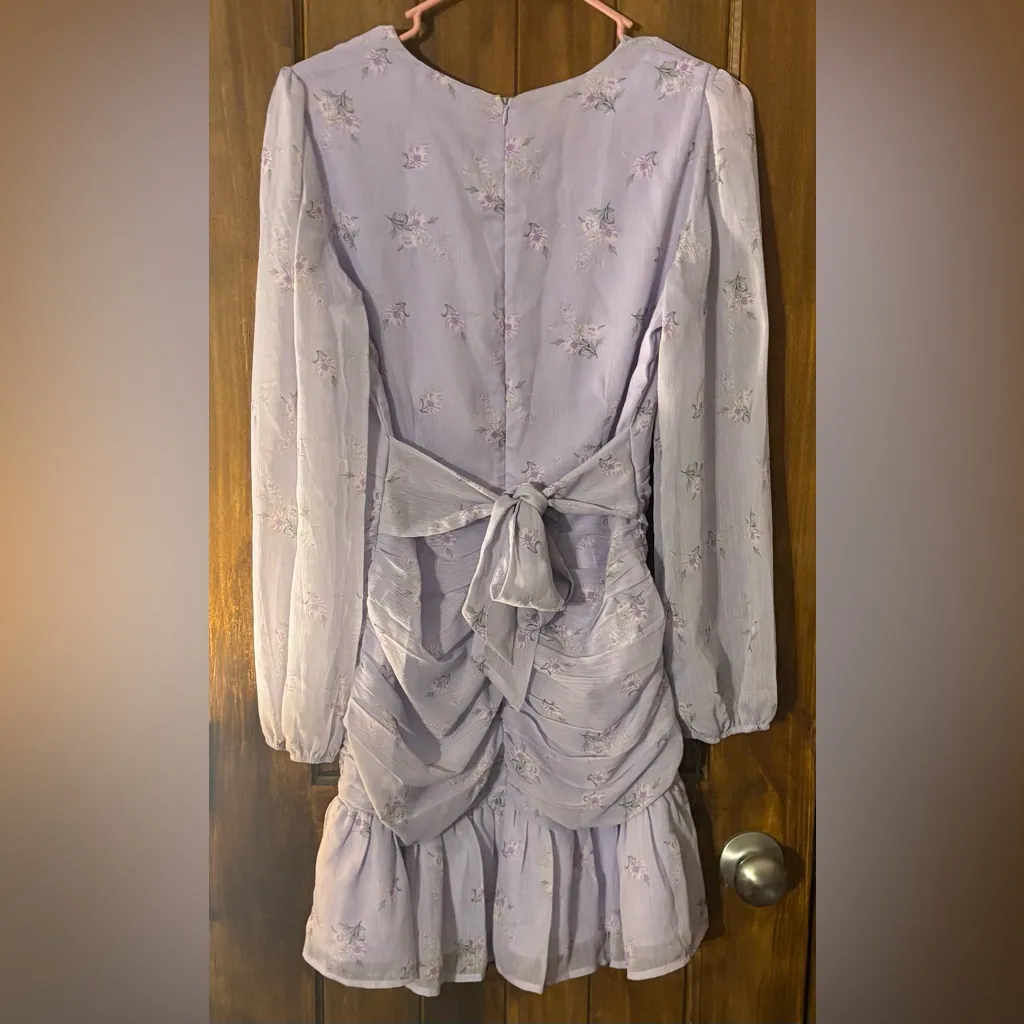 Aura Lavender Floral Dress - Image 3