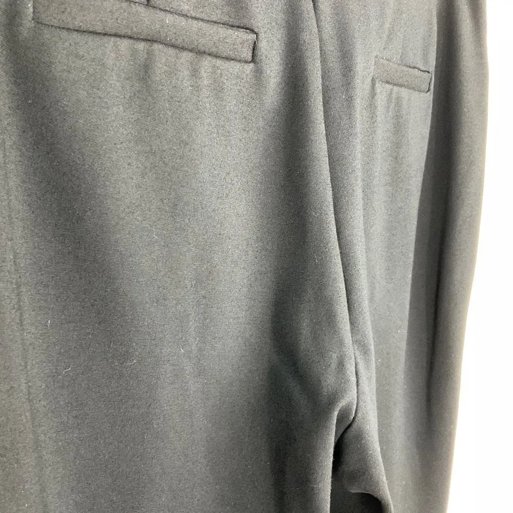 Black Faux Leather Trim Slim Pull On Pants 6 - Image 3