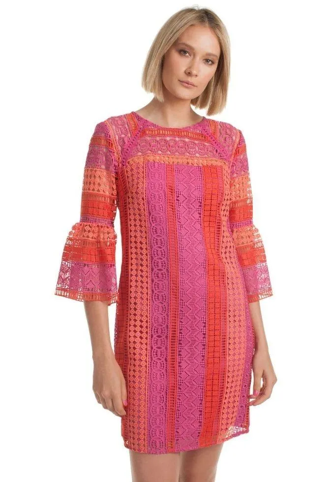 💕TRINA TURK💕 Lace Crochet Bell Sleeve Dress NWT - Image 5