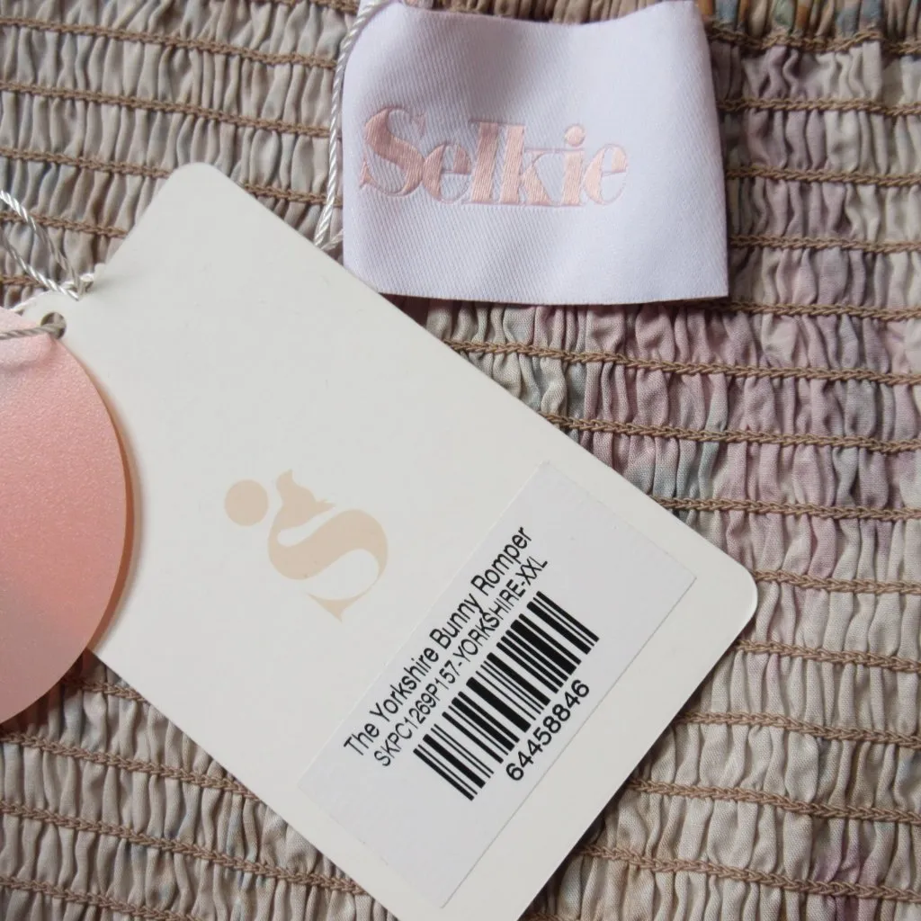 NWT Selkie Bunny Romper in Yorkshire Floral Cotton Puff Sleeve Jumpsuit XXL 2XL - Image 4