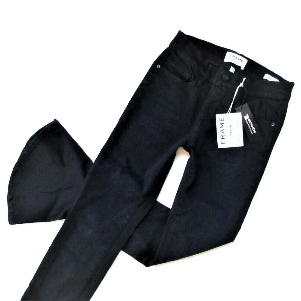 NWT FRAME Le Skinny de Jeanne in Byxbee Flounce Hem Stretch Crop Jeans 24 - Image 3