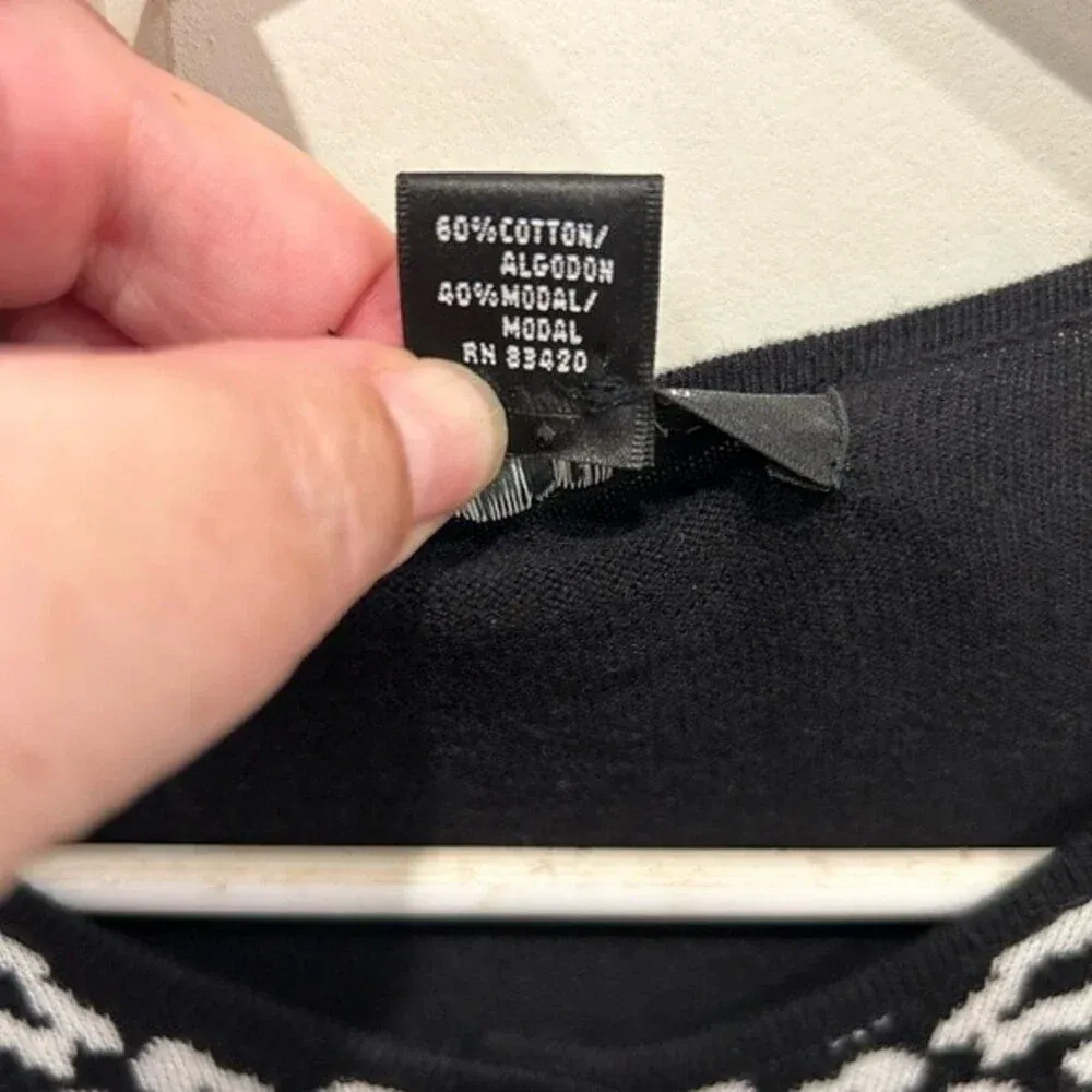 August Silk Heritage Black‎ Leopard Cardigan size XL - Image 5