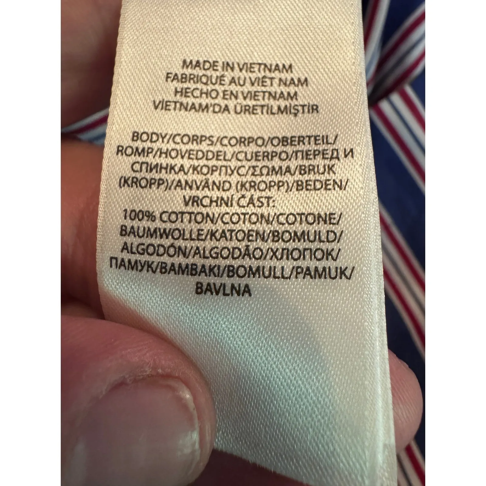 Polo Ralph Lauren Striped Pop over Dress Blue Red White Collar Pocket Size 8 - Image 12