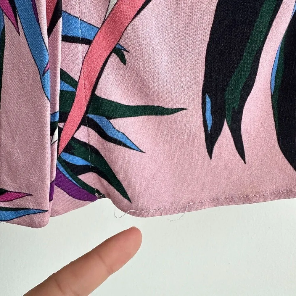 Emilio Pucci Blouse Womens 2 Pink Abstract Printed Long Sleeve Button Down Top - Image 7