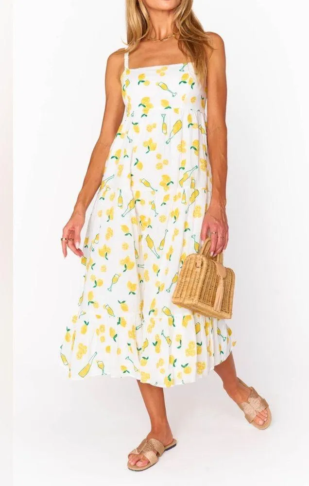 SHOW ME YOUR MUMU Summer Fling Midi Dress In Limoncello Embroidery - Image 8