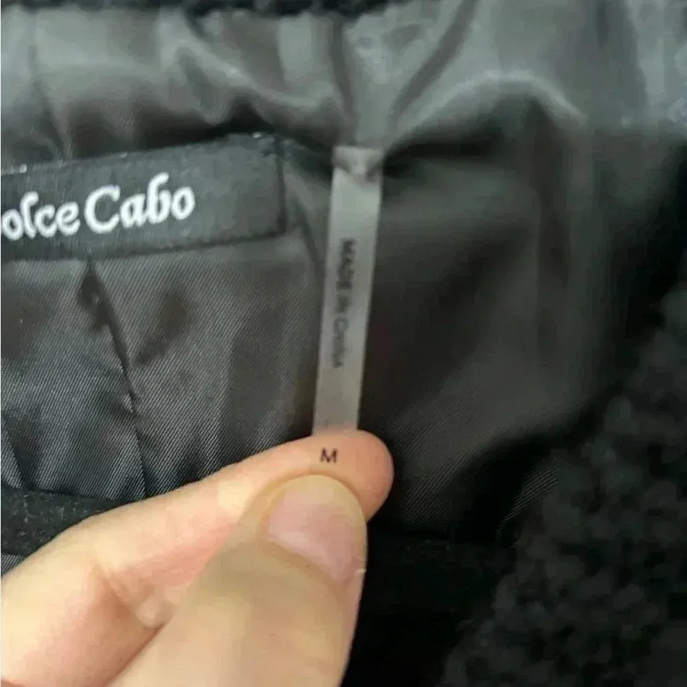 Dolce Cabo Wool‎ and Rabbit Fur Blend Vest Black Size M - Image 2