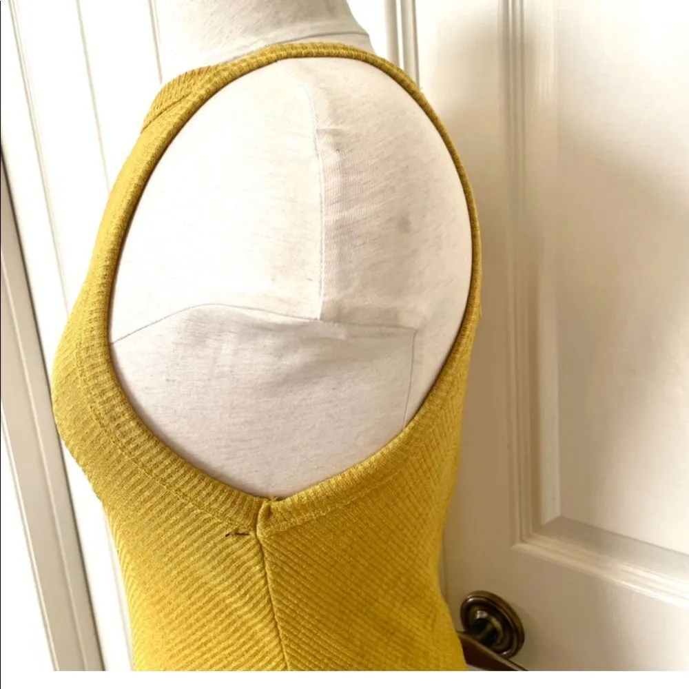 Mango yellow Dalia halter neck ribbed tank top - Image 6