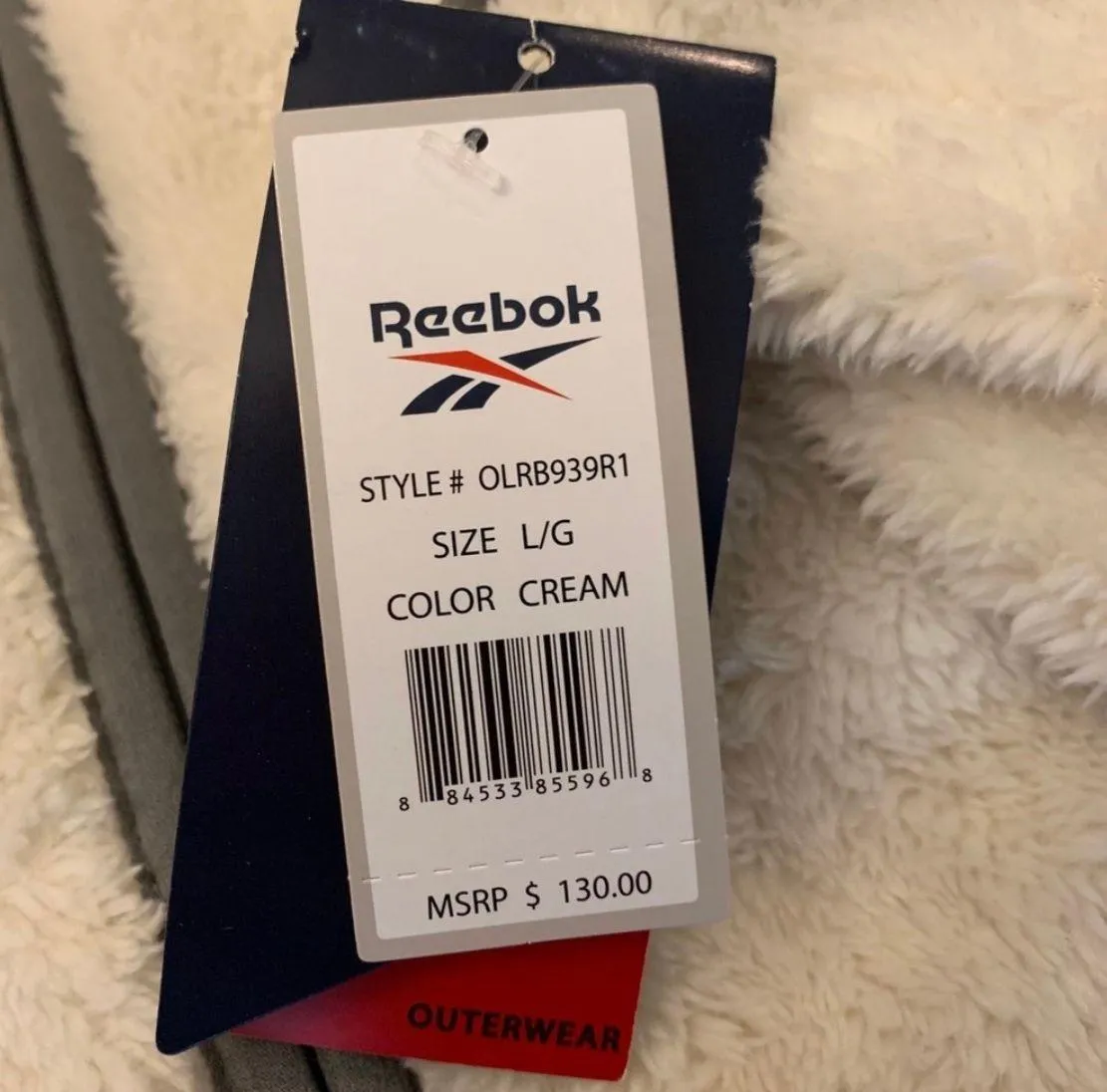 NEW!  Cream Fleece Fuzzy Zip Jacket w/ Hood - Image 6