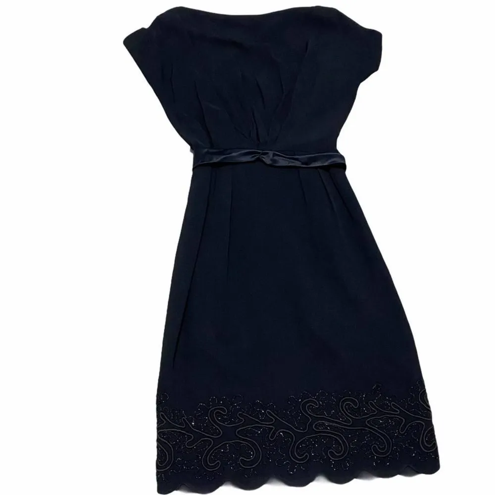 Carlye‎ VTG Vintage 60s Little Black Party Dress XS Black - Image 13