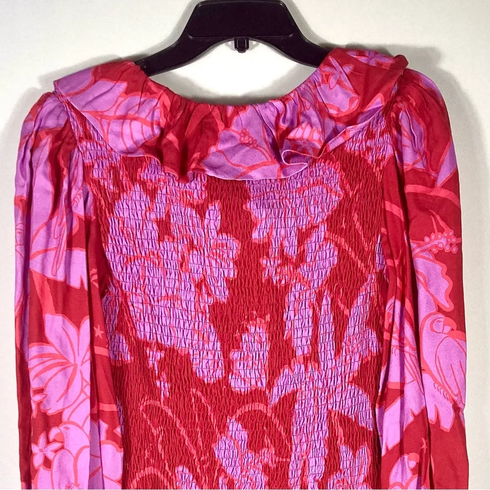 Living Nature Burgundy Long Sleeve Mini Dress Size M NEW - Image 8