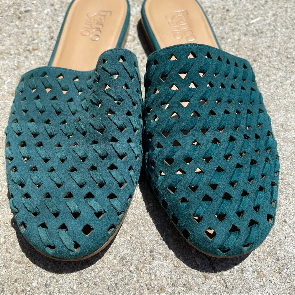 Franco Sarto Glena Green Suede Mule - Image 3