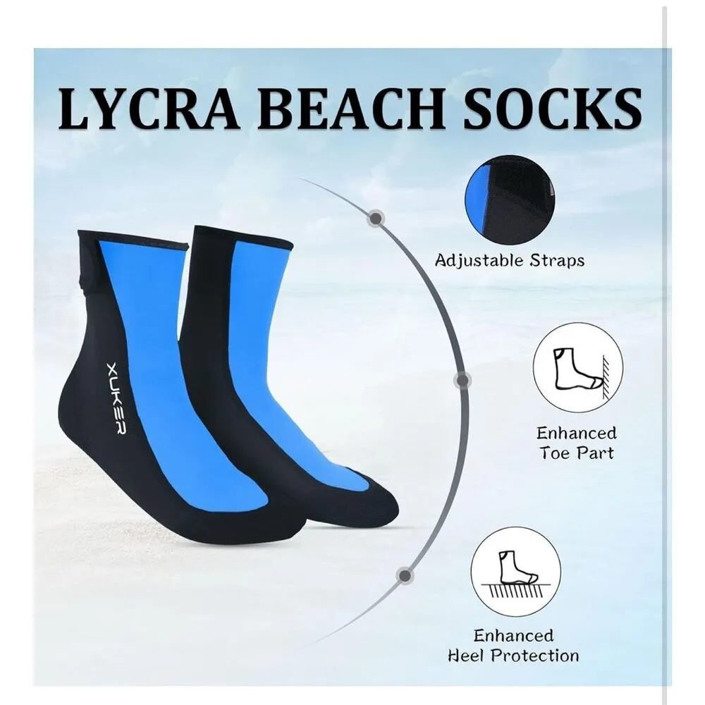 NEW Sand Proof Beach Volleyball Socks Anti Slip Quick Dry Water Socks Swim Dive Black Size undefined - Image 2