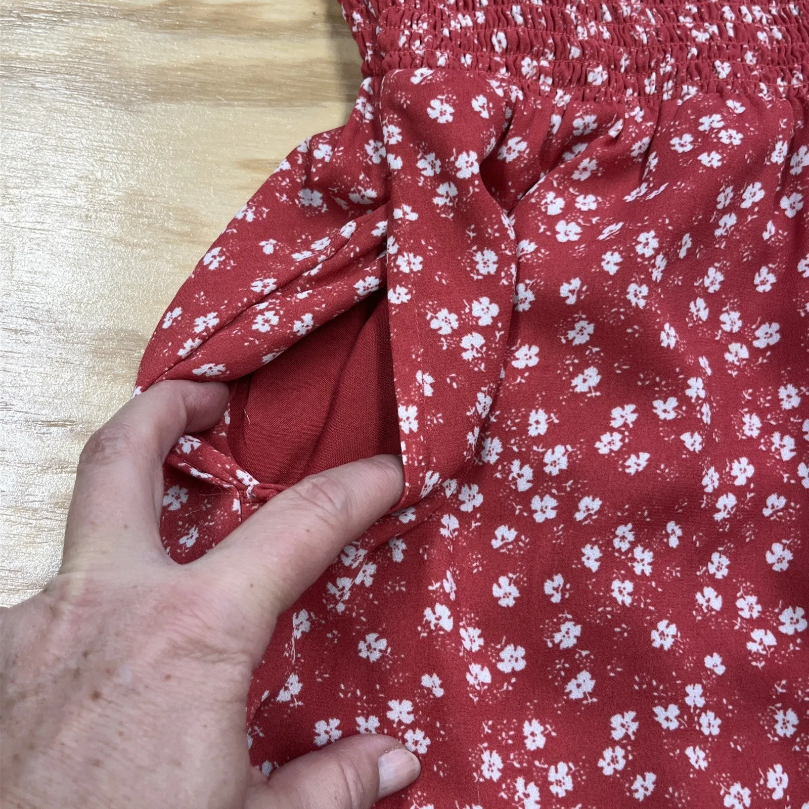 Abercrombie & Fitch Puff Sleeve Smocked Mini Babydoll Dress Floral Size Medium - Image 11