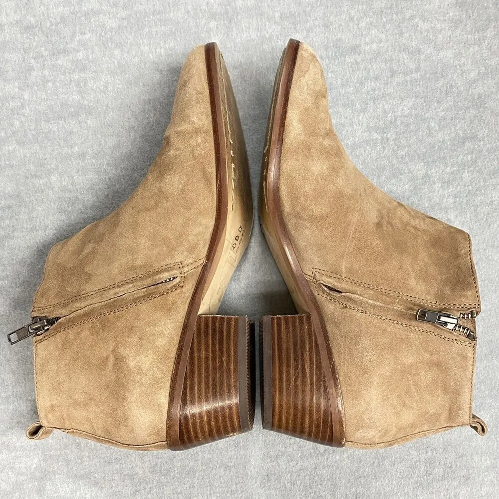J.CREW Chelsea Boots Women’s Sz 9.5 Short Boots Bootie Ankle Brown Suede Leather - Image 8