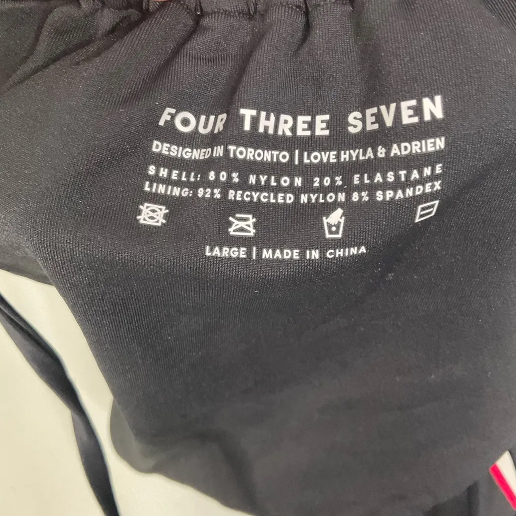 Four Three Seven Bikini Bottom Size Large Black - Image 3