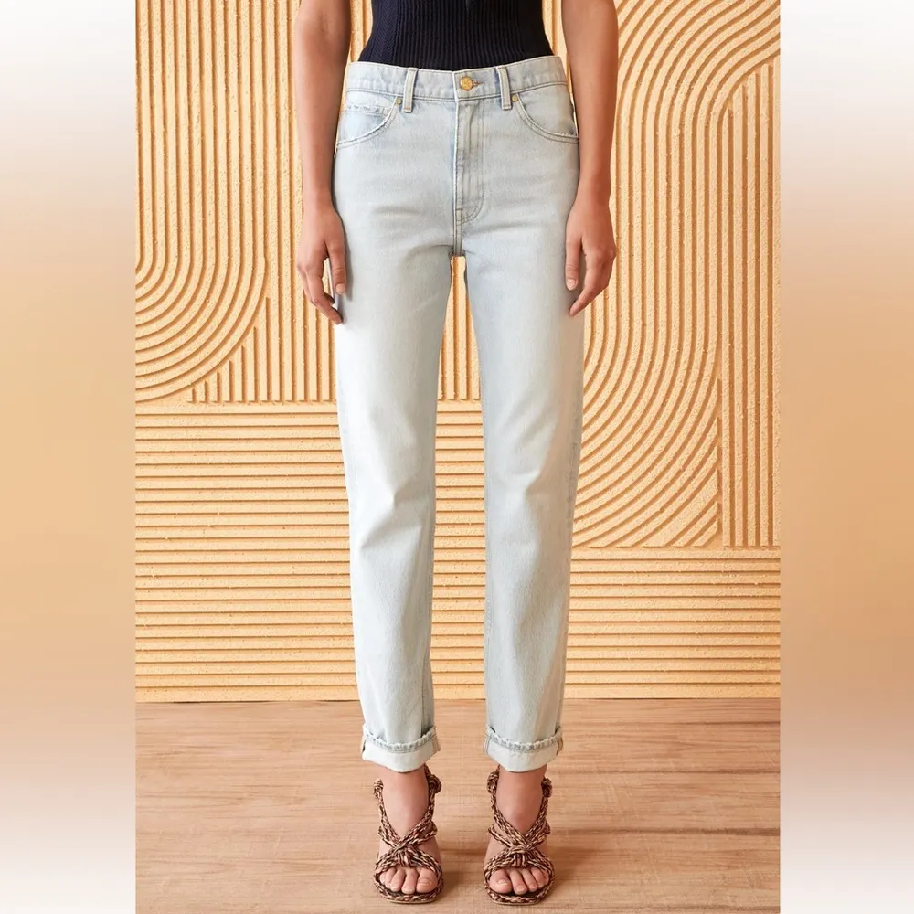 Ulla Johnson Daphne Jean in Glacier (light wash) -‎ Size 24 Slim Boyfriend Style - Image 4