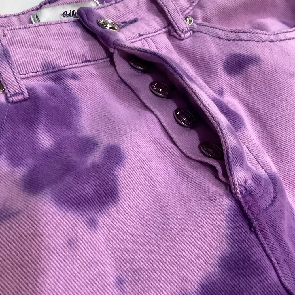Adika  Tie Dye Button Fly Denim Shorts - Image 6