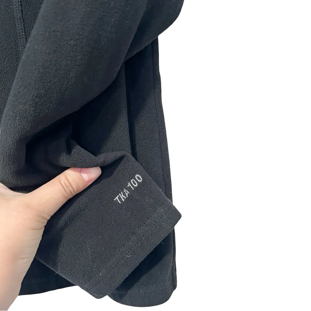 NORTH FACE Half Zip Black Fleece Tka Glacier Sz M - Image 5