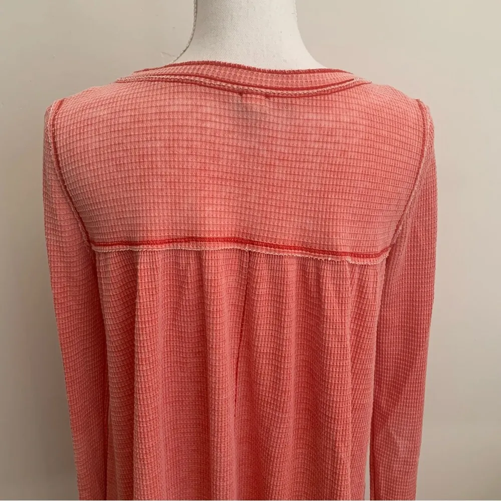 We The Free Kai Henley Waffle Knit Oversized Swing Top Size S - Image 9