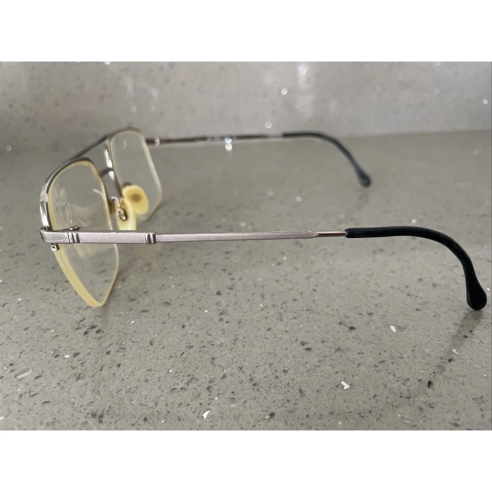 Luxottica Chris Natural Aviator Gunmetal Eyeglasses Frames ONLY 57 - Image 3