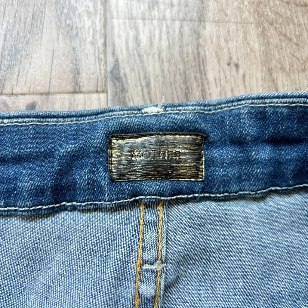 Mother High Waisted Looker Ankle Fray Jeans in Not Rough Enough Size 25 Blue - Image 5