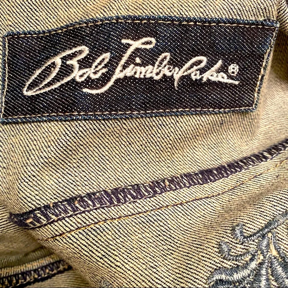 Bob Timberlake|| Denim jacket with front and back decorative stitching - Image 7