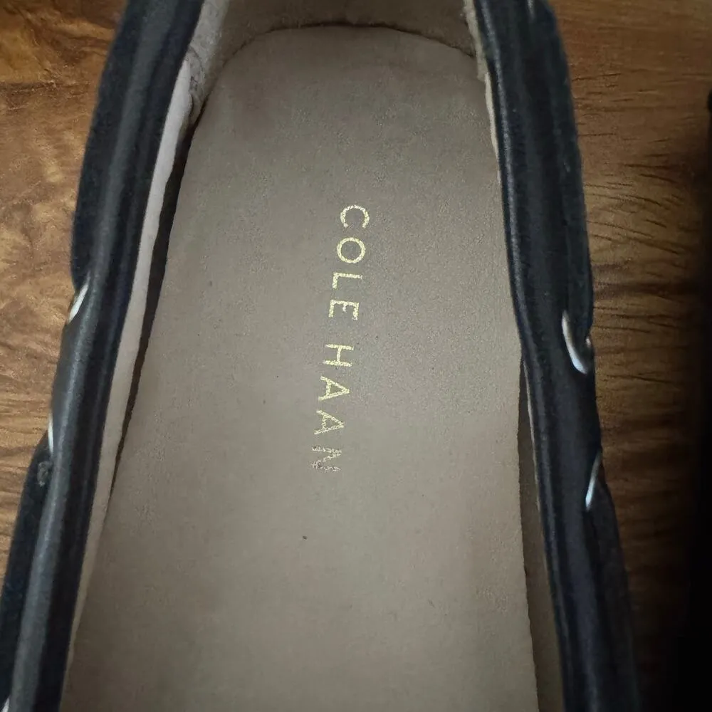 Cole Haan Driving Loafer Women 5.5 Black Leather Tie Moccasin Old Money Minimal - Image 7